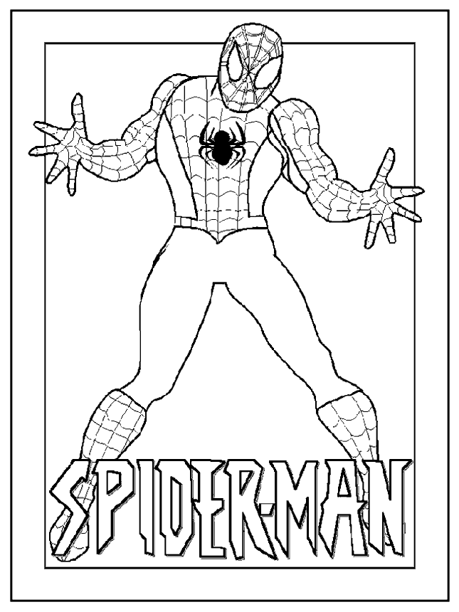Plansa de colorat cu Spiderman 47 42